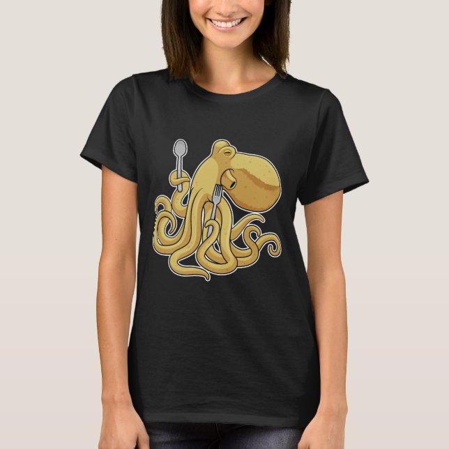 Camiseta Forno da Coluna de Octopus (Frente)