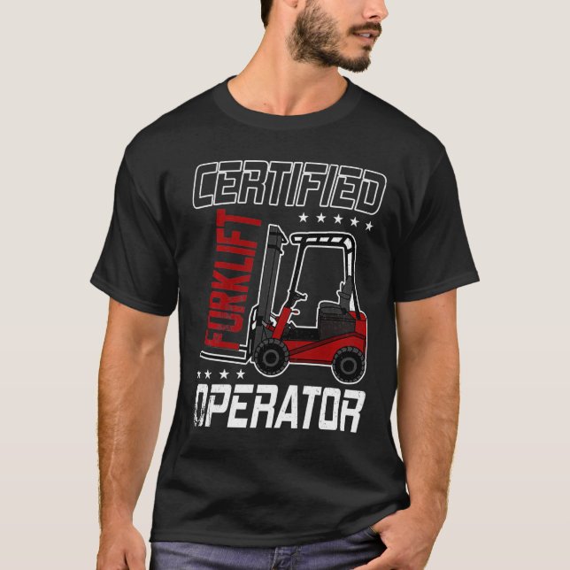 Camiseta Forquilha Certificada Engraçada Fácil De Conduzir  (Frente)