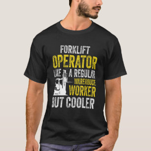 Camiseta Forquilha do operador do empilhador perfurador cer