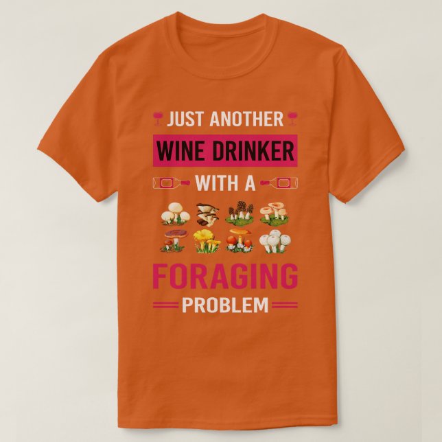 Camiseta Forrageiro De Bebidas De Vinho (Frente do Design)