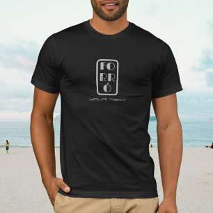 Camiseta Forró forro dança logotipo cinza negra