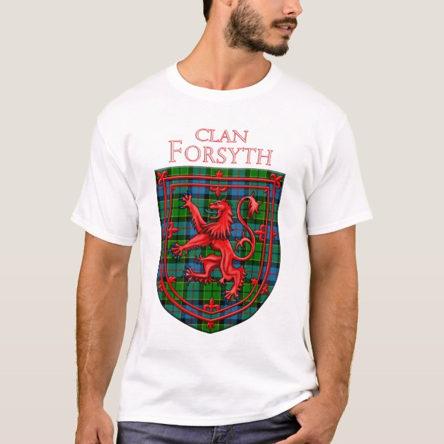 Camiseta Forsyth Tartan Scottish Plaid Lion Rampant (Frente)