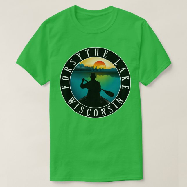 Camiseta Forsythe Lake Wisconsin Canoeing (Frente do Design)