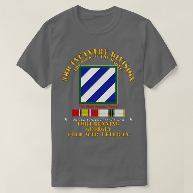 Camiseta Fort. 3º ID Benning GA w ColdSVC (Frente do Design)