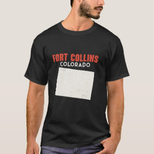 Camiseta Fort Collins Colorado EUA Estado América Viagem Co