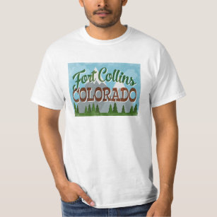 Camiseta Fort Collins Colorado Montanhas Snowy