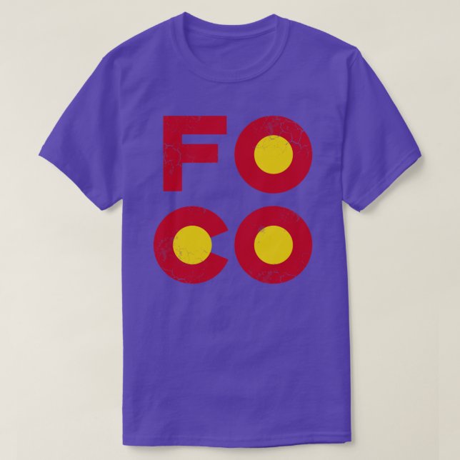 Camiseta Fort Collins FOCO Colorado (Frente do Design)
