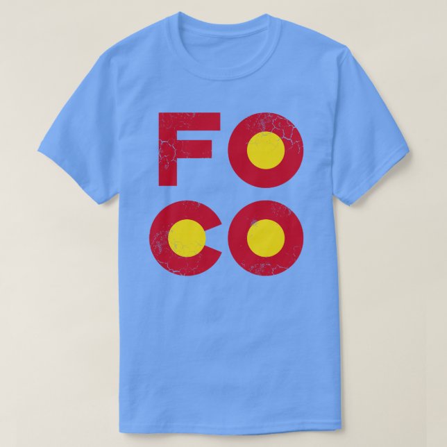 Camiseta Fort Collins FOCO Colorado (Frente do Design)