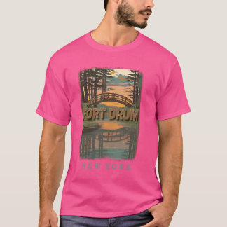 Camiseta Fort Drum New York NY Transquil Waters SD678