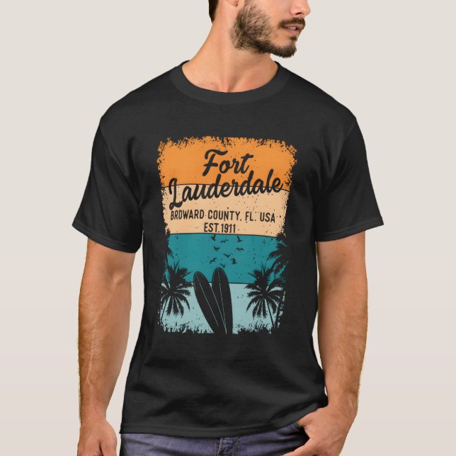 Camiseta Fort Lauderdale Beach Da Flórida (Frente)