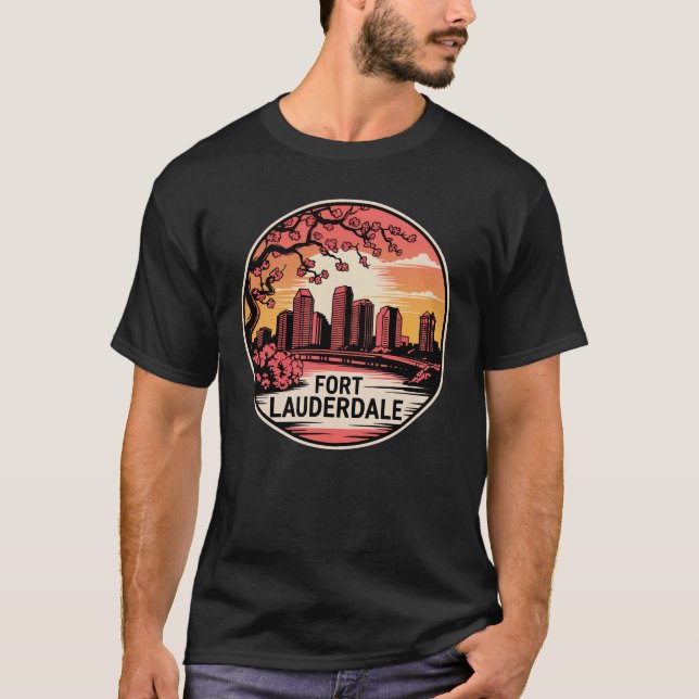 Camiseta Fort Lauderdale Cidade Flórida EUA (Frente)
