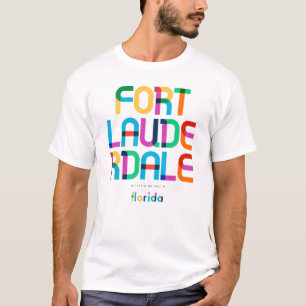Camiseta Fort Lauderdale Flórida Meados do Século, Arte Pop