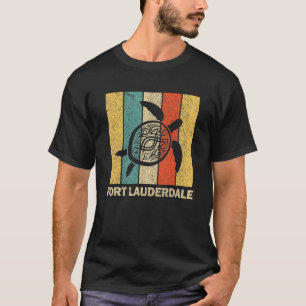 Camiseta Fort Lauderdale Florida Retro 80s Tribal Sea Turtl