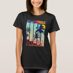 Camiseta Fort Lauderdale Retro Vintage Style Tree