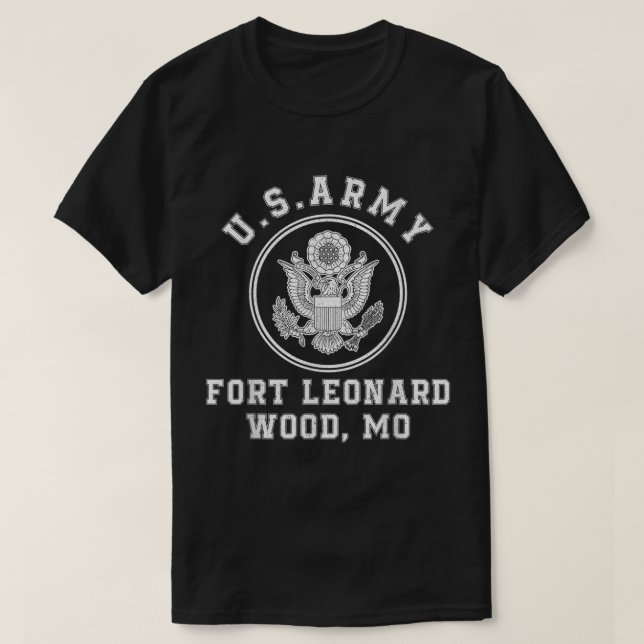 Camiseta Fort Leonard Wood Basic Training Missouri (Frente do Design)