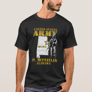 Camiseta Fort McClellan Alabama Map Ft McClellan Chemical C