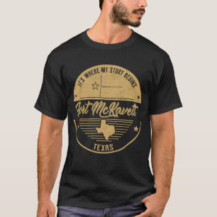 Camiseta Fort McKavett Texas É onde minha história começa