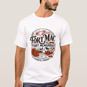 Camiseta Fort McMurray Alberta Luzes do Norte Silvicultura