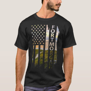 Camiseta Fort Morgan Alabama Summer Sunset American Flag Pa