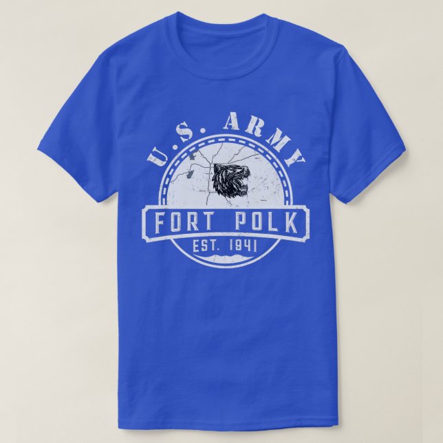 Camiseta Fort Polk Alumni Louisiana La Tigerland Veterans V (Frente do Design)