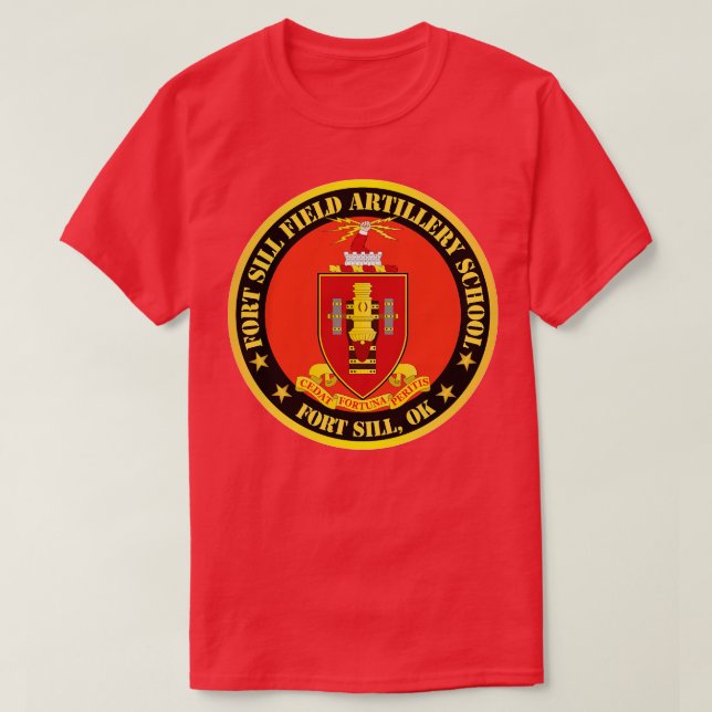 Camiseta Fort Sill Field Artillery School COA Fort Sill OK (Frente do Design)