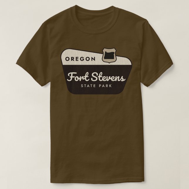 Camiseta Fort Stevens State Park Oregon - Sinal de Boas-vin (Frente do Design)