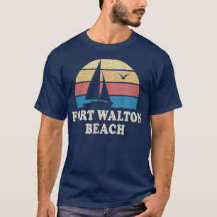 Camiseta Fort Walton Beach FL Vintage Sailboat 70s
