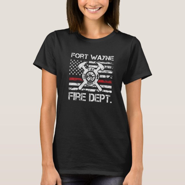 Camiseta Fort Wayne Indiana Fire Department Thin Red Line F (Frente)