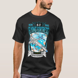 Camiseta Fortaleza Voadora B17 Vintage Aviat Bombardeiro Pe