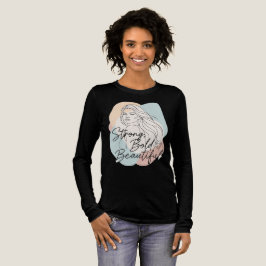Camiseta Forte Bold Linda - Mulher de Arte de Linha Minimal