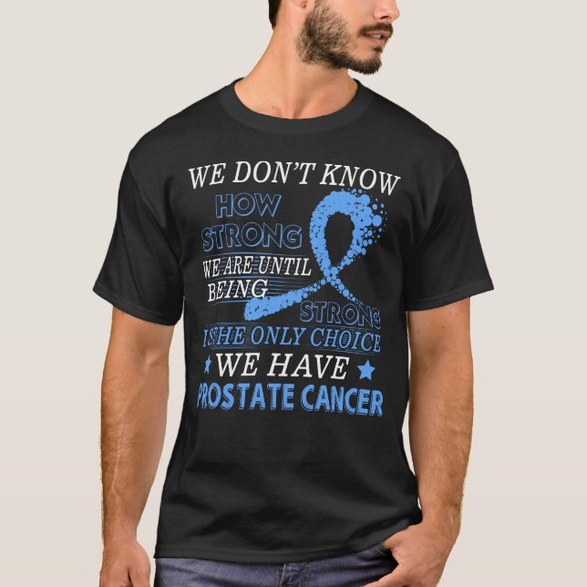 Camiseta Forte cancer de próstata - Luz azul (Frente)