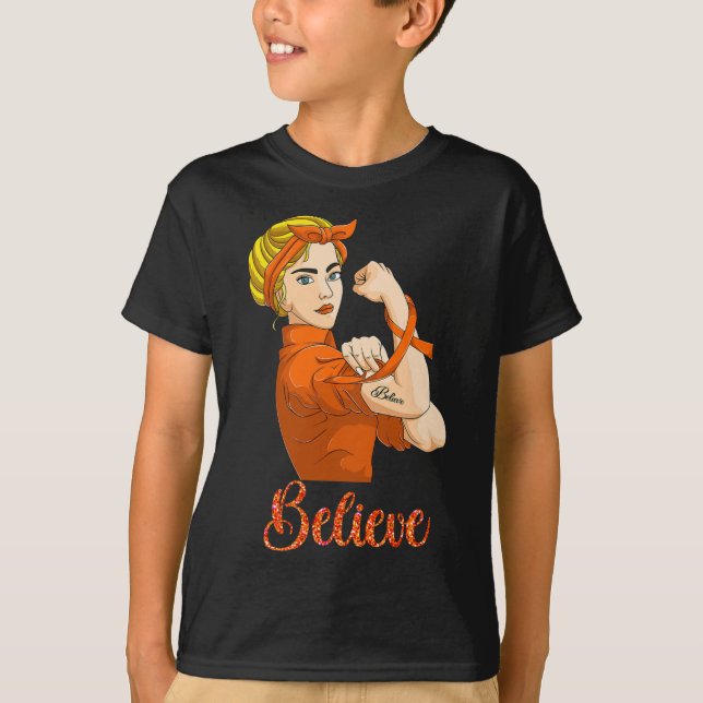 Camiseta Forte Cancer de Sangue da Mulher (Frente)