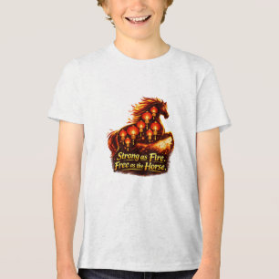 Camiseta Forte como o Fogo Livre como o Cavalo Lanterna Art