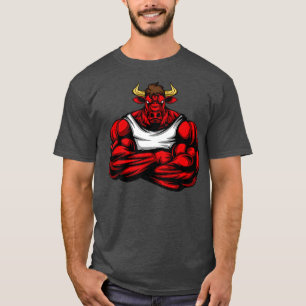 Camiseta Forte Como Um Giro De Levantamento De Peso Da Bull