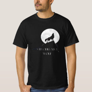 Camiseta Forte como um Lobo Animal