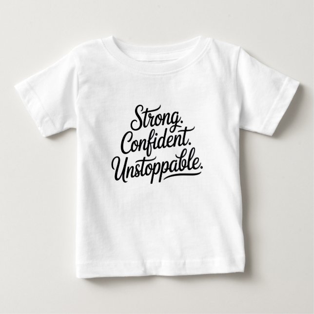 Camiseta Forte Confiante Inparável – Empoderamento Feminino (Frente)