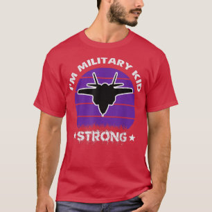 Camiseta Forte Criança Militar Roxo Para Cima 