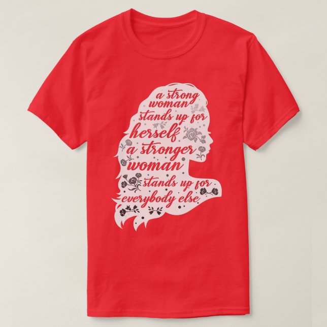 Camiseta Forte Direitos Femininos Engraçados Empoderando Pr (Frente do Design)