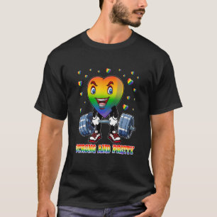 Camiseta Forte E Bonito Elevação Do Orgulho gay Gym