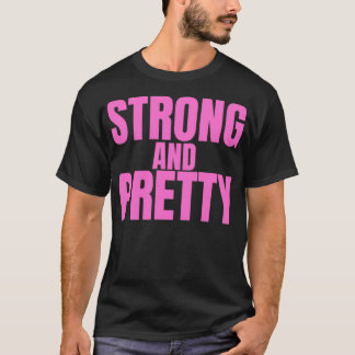 Camiseta FORTE E BONITO em letras cor-de-rosa