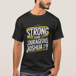 Camiseta Forte e corajoso evangelho cristão reze a bíblia d