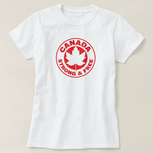 Camiseta forte e gratuita do Canadá (Frente do Design)