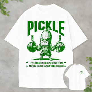 Camiseta Forte Fisiculturista de Picles Gráfico Humor Fitne