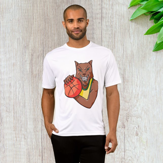 Camiseta Forte Mascote de Basquete Wildcat (Criador carregado)