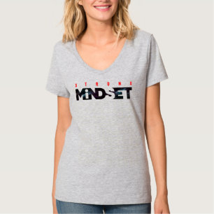 Camiseta Forte Mindset Pescoço-V feminino