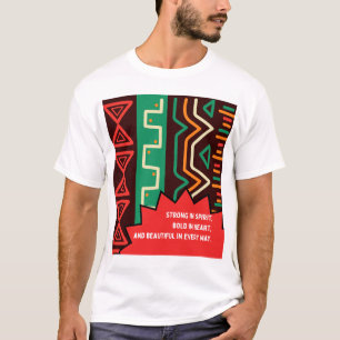 Camiseta Forte no Espírito, Negrito no Coração - inspirado