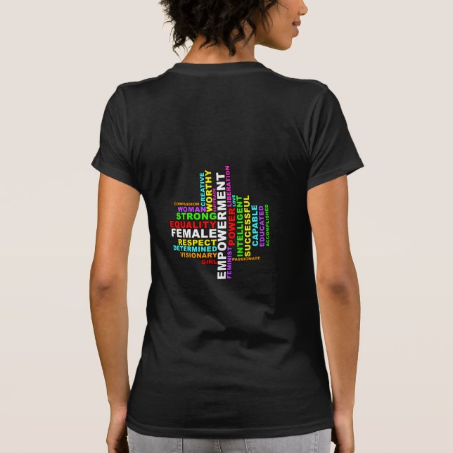 Camiseta Forte Nuvem Mundial de Palavras (Verso)