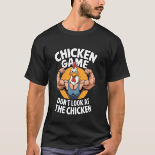 Camiseta Forte Personagem de Humor de Fazenda de Frango Mem