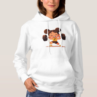 Camiseta Forte poder feminino - Hoodie de levantamento de p
