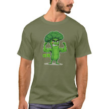 Forte Veggies Club-Flexível Brócolis Funny Cartoon